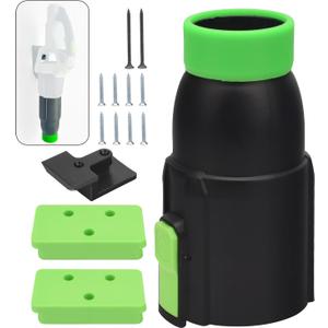 Car Drying Nozzle for EGO Power+ Leaf Blowers 530 575 580 615 650 765, Contain 1 Blower Wall Mount & 2 Mounts Battery Holders & Install Screw & Green Soft Silicone Band - 8 Inch