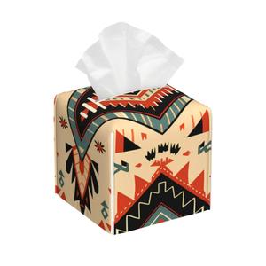 Checkerboard Tissue Box Cover Square,Square Grid Checkered Tissue Box Holder Waterproof Leather Facial Paper Organizer Dispenser for Bathroom Home Car Nightstand Vanity Desk