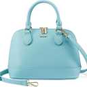 LOVEVOOK Purse for Women Small Crossbody Bags Classic Double Zip Top Handle Dome Satchel Bag (Blue-green)