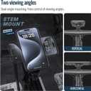 sincetop Bike Phone Mount,Mountain Bicycle Stem Cap Phone Holder,Universal Aluminum Handlebar Phone Clamp,MTB Road Bike Cycling Mobile Phone Clip,Quick Attach/Release Series C-2nd Gen