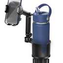 Cup Phone Holder for Car with Expandable Base, 2 in 1 Adjustable Hands Free Cell Phone Holders Car Cupholder Mount, Friendly Fit Large Bottle & iPhone All Cellphone for Truck SUV | No Shake Design : Everything Else