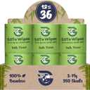 Bamboo Toilet Paper - Organic Ultra Soft 3 Ply - Chemical & PFAS Free, Non-Toxic - 350 Sheets, 12 Pack - Septic Safe, Sustainable - Plant Trees Initiatives with Each Purchase