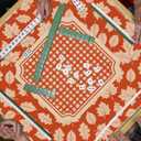 Orange Boho Fall Maple Leaf Mahjong Mat 31.5" x 31.5"