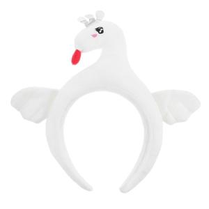 ABOOFAN 1pcs Cute Swan Headband White Swan Headpiece Animal Hairband Hair Accessories for Costumes, Cosplay, Halloween, Costume Party, Makeup Headband