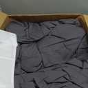 KAKABELL Pinch Pleat Goose Down Feathers Fiber Comforter Twin Size All Season-Ultra Soft and Cozy Noiseless Duvet Insert with Egyptian Cotton Blend Cover,Fluffy Warm Comforter Insert(Grey,68"X90")