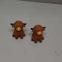 Honeydak 2 Pack Toilet Bolt Caps Decorative Highland Cow Toilet Bolt Screw Covers Cute Ceramic Bathroom Decor Fun Themed Gadgets Bathroom Replacement Parts (Brown)