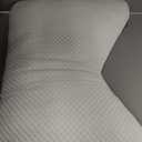 Eli & Elm | Best Ergonomic Side Sleeper Pillow for Neck Pain. Supportive Cooling Latex Fill with Luxury Breathable Cover. U-Shape Contoured Design. Queen Size Bed Pillow - 17" X 29"