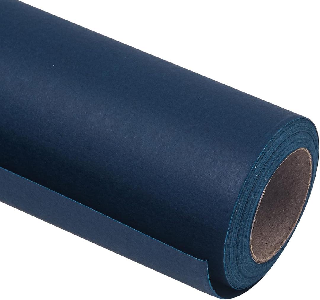 RUSPEPA Kraft Paper Roll - 30 inches x 32.8 feet - Recyclable Paper Perfect for Wrapping, Craft, Packing, Floor Covering, Dunnage, Parcel, Table Runner, Navy Blue