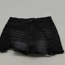Women High Waisted Skinny Stretchy Denim Shorts Casual Summer Frayed Raw Hem Distressed Ripped Short Jeans (Large, Black 2)