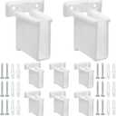 Uenhoy 12 Pcs Wire Shelf End Bracket, White Plastic Closet Shelves Brackets, Corner Support Bracket Wall Mount Shelf Brackets with Fasteners