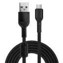 Black USB-C Cable 3m Single Pack - USB-A to USB-C, Pure Copper 12W Charge, Ferrite Core Sync, 3m for Game Controllers (Play & Charge), Braided Dirt-Resist, 20k+ Bends