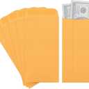 ValBox 3.5x6.5 Money Envelopes, Brown Kraft #7 Coin Envelopes, Small Parts Envelope with Gummed Flap for Seed, Cash, Budgeting (Pack of 100)