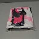 Angel Dust Costume Hotel Angel Dust Red Sweatshirt Shorts Stockings Outfits Halloween Suit for Women (Pink, L)