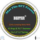 Replacement Trampoline Mat Fits 8 Foot Frame,78.7"/6.56FT Diameter Mat with 42/48 Rings for Choose, UV Sun Protectivew/Pull Hook and Glovesnot Include Spring & Frame