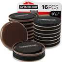 Furniture Sliders X-PROTECTOR 16 PCS  Furniture Sliders Hardwood Floors & Felt Furniture Movers  Moving Pads All Floor Types! Heavy Duty Reusable Sliders for Moving Furniture Easily & Safely! (16 PCS 3 1/2 inch (Set For Any Surface))