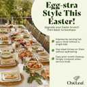 Chic Leaf 7 Inch Palm Leaf Plates, 50 Pack - Heavy Duty Compostable Disposable Appetizer Plates - Bamboo Style Round Dessert Tableware for Weddings, Parties & Picnics - Microwave Safe