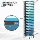 21-Tier Hanging Wall File Organizer with 5 Hooks, Wall File Holder with Labels, Vertical Wall Mount Mail Organizer for Papers, Folders, Magazines, Office Organization, Assembly Needed, Black