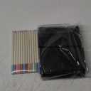 12 Packs Black Sticky Notes Kit Include 3"x3", 4"x6", 6"x8" Inch Black Notes Total 855 Sheets and 12 Pcs Colored Metallic Pens Self Stick Cute Sticky Pads for Office Home School Supplies