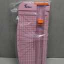 Firbon A4 Paper Cutter 12 Inch Titanium Straight Paper Trimmer with Side Ruler for Scrapbooking Craft, Paper, Coupon, Label, Cardstock(Pink)