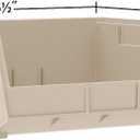 Akro-Mils 30250 AkroBins Plastic Storage Bins, Space-Saving Stackable Bins for Garage, Pantry, Craft Organization, 15" x 16" x 7", Black, 6-Pack
