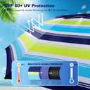 Fisqueen 8FT Large Beach Umbrella with Wind Resistance Sand Anchor Sand Bag, Portable Outdoor Umbrella with UPF50+ UV Protection, Tilt Sun Shelter for Beach, Patio, Yard
