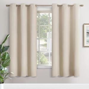 YoungsTex Blackout Curtains for Bedroom 72 Inches Length - Grommmet Room Darkening Curtains Thermal Insulated Window Drapes for Living Room, Champagne, 2 Panels, 42 x 72 Inch