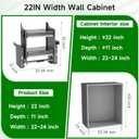 Pull Down Shelf for Kitchen Upper Cabinet,Heavy Duty Pull Down Cabinet Organizer, 2 Tier Upper Cabinet Pull Down Shelf Kitchen Cabinet Pull Down Spice Racks for Tall Kitchen, 22 inch Width, Grey, S -Cabinet Size