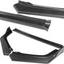 HYPERSPEED Front Bumper Spoiler Lip 3PCS ABS Type-R Style Fit for Honda Civic Sedan 2022 2023 2024, Car Mods Exterior Accessories Replacement Parts Assembly, Air Chin Body Kit Splitter (Carbon Look)