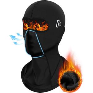 Balaclava Ski Mask for Men Women Fleece Winter Face Mask for Cold Weather Skiing Snowboarding Motorcycle Riding Outdoor Work (Black)