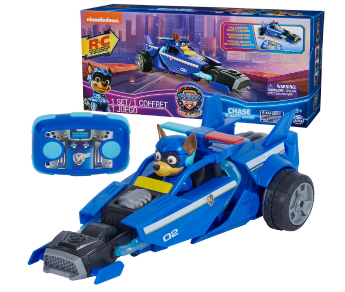 Paw Patrol: The Mighty Movie, Remote Control Car with Molded Mighty Pups Chase, Kids Toys for Boys & Girls 3+