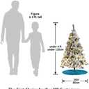 ShinyBeauty Mini Tree Skirt-Turquoise-Sequin Tree Skirt-24Inch Teal Mini Christmas Tree Skirt Aqua Blue Christmas Tree Skirt Christmas Decorations Small Tree Skirt for Small/Slim/Pencil/Tabletop Trees