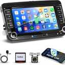 Android Car Radio Car Stereo for VW Golf 5 6 Passat Jetta Caddy EOS T5 Tiguan Touran CC Polo Head Unit with 7'' Touchscreen Mirror Link Bluetooth WiFi GPS Navigation FM RDS USB Rear Camera SWC MIC