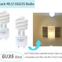 1pack 13Watts MLS13 GU35 3500K Soft White Spiral Light Bulb Replacement for Panasonic VQL5 Bathroom Exhaust Vent Fan,Compatible Maxlite mls13guww