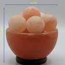 HL Himalayan Pink salt Lamp Bowl with Balls comes with dimmer switch and a pair of bulbs (HL BOWL)