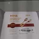 200 Count Heavy Duty Gold Plastic Silverware, 100 Forks, 50 Spoons, 50 Knives, BPA-Free, Heat Resistant, Disposable Plastic Utensils Set Cutlery Set, Plasticware Bulk