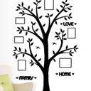 JEPART Family Photo Tree Wall Decor Wall Decals Stickers Living Room Home Decal Bed Baby Room Wall Decals, Memory Tree and Birds, Wall Stickers(H78 xW50,Black)