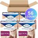 Tena Sensitive Care Adult Maximum Incontinence Underwear for Women, XXL, 56 Count (Waist Size 55in-66in)