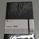 2026 Planner, Weekly and Monthly Planners, Faux Leather Daily Calendar 2026 Planner, 12 Month Agenda from Jan. to Dec., Hardcover Habit Tracker Journal 5.75" x 8.4"(Black)