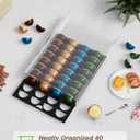 Storage Drawer for Nespresso Vertuo Coffee Pod Holder for Counter Acrylic Coffee Capsule Organizer - 40 Pods