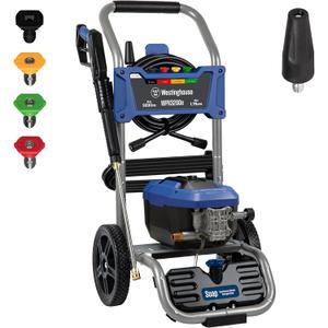 Westinghouse WPX3200e Electric Pressure Washer, 3200 Max PSI and 1.76 Max GPM, Universal Motor, Onboard Soap Tank, Spray Gun and Wand, 5 Nozzle Set, for Cars/Fences/Driveways/Homes/Patios/Furniture