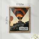 16x20 Picture Frame, Natural Woodgrain Brown 16 x 20 Poster Frame for Horizontal or Vertical Wall Mounting, 1 Pack