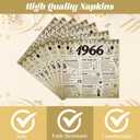 60th Birthday Plates and Napkins Party Decorations for Women Men, 1966 60th Vintage Birthday Disposable Paper Tableware Decoration, 60 Year Old Themed Forks Party Supplies Serve 24