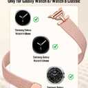 Wearlizer Braided Magnetic Band Compatible with Samsung Galaxy Watch 8 Band 40mm 44mm/Galaxy Watch 8 Classic 46mm, Designer D-Shape Stretchy Elastic Nylon Strap Wristband for Galaxy Watch 8 Women Men