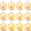 24PCS Flameless LED Candles - Battery Operated Votive Lights for Wedding Centerpieces, Holiday Tablescapes, Yoga Studios - Safe Tabletop Decor for Dinner Parties & Home Ambiance Lighting (Diamond white)