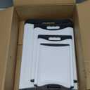 Extra Large Cutting Boards, Plastic for Kitchen (Set of 4) Dishwasher Chopping Board with Juice Grooves, Easy-Grip Handles, Black, Empune