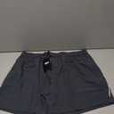 MIER Mens Running Shorts with 5 Inch Inseam, Quick Dry Athletic Shorts for Gym Workout 3 Zipper Pockets, Dark Grey, 2XL