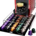 Acrylic Coffee Pod Holder for Nespresso OriginalLine Capsules, 40 Pods Capacity for Countertop Coffee Bar Home Office Kitchen