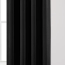 Joydeco Blackout Curtains 72 Inch Length 1 Panel, Thermal Insulated Long Curtains& Drapes Room Darkening Grommet Drapes for Living Room Bedroom Window (W52 x L72 Inch, Black)