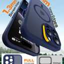 TOCOL Magnetic for iPhone 16 Pro Case, Upgraded Full Camera Protection, Compatible with Magsafe, Drop Protection, Translucent Matte Back Bumper for iPhone 16 Pro 6.3-Inch (Dark Blue)