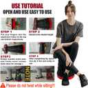 2PCS Upgraded Collapsible Stool Thickened Set, Portable Stool Folding Stools, Foldable Chair for Camping Fishing Hiking BBQ and Outdoor Activities - Max 400lbsRed